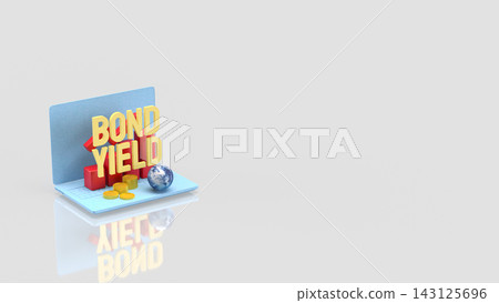 Global Bond Yield Investment Concept on a Laptop 3d render. 143125696