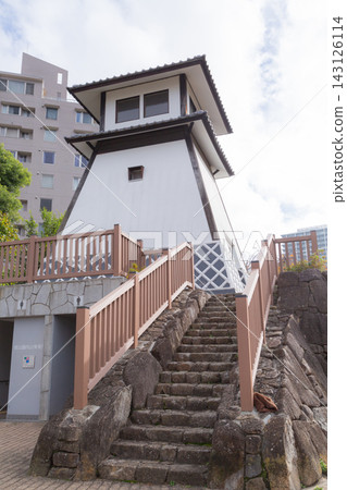【日本】東京中央區的石川島燈和石階 【日本】東京中央區的石川島燈和石階 143126114