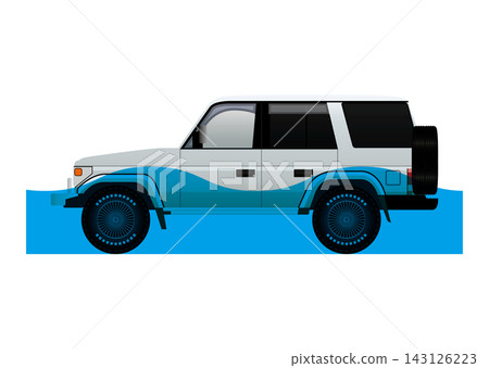 一輛淹沒的汽車 143126223