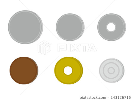 Japanese coin image set, no numbers version Japanese coin image set, no numbers version 143126716