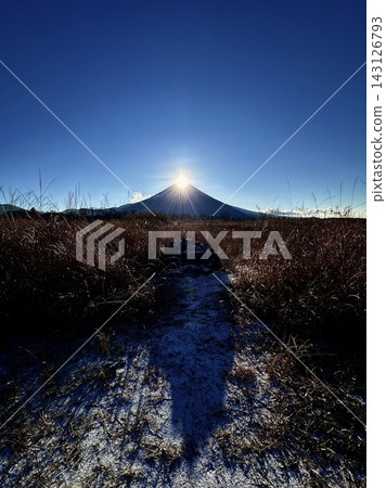 廣闊的天空、富士山和太陽 廣闊的天空、富士山和太陽 143126793