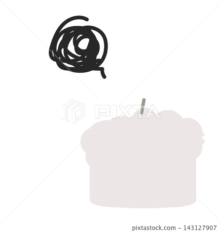 A simple illustration of a candle that has grown short and whose flame has gone out. A simple illustration of a candle that has grown short and whose flame has gone out. 143127907