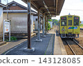 Magane Station on the Heisei Chikuhō Railway Tagawa Line in Tagawa District, Fukuoka Prefecture, and the Nanohana train. 143128085