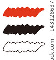 Three types of vector materials for paint strokes and brush strokes. 143128637
