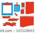 Vector illustration set for paper and collage materials 143128643