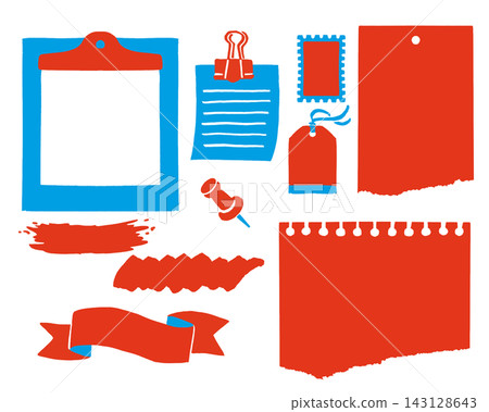 Vector illustration set for paper and collage materials 143128643