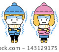 Illustration of a child on a cold day (2) 143129175