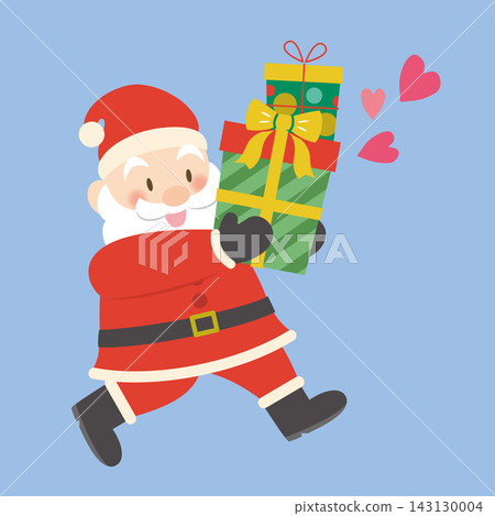 Santa Claus running with presents (no outline) Santa Claus running with presents (no outline) 143130004