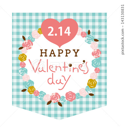 Valentine's Day title with rose flowers Valentine's Day title with rose flowers 143130831