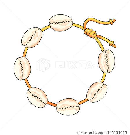Illustration of cowrie shell bracelet Illustration of cowrie shell bracelet 143131015