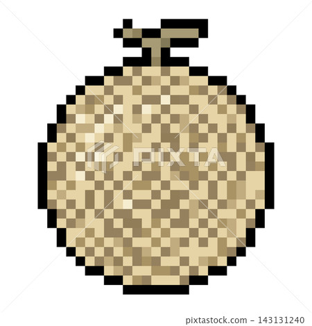 Pixel Art Cantaloupe Fruit Artwork Pixel Art Cantaloupe Fruit Artwork 143131240