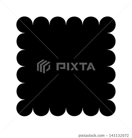 Simple cookie cutter illustration, square shape, with copy space and transparent background. Simple cookie cutter illustration, square shape, with copy space and transparent background. 143132072