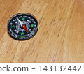 Retro compass | A compass that shows directions (north, south, east, and west) 143132442