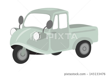 可愛的復古三輪車插圖 可愛的復古三輪車插圖 143133476