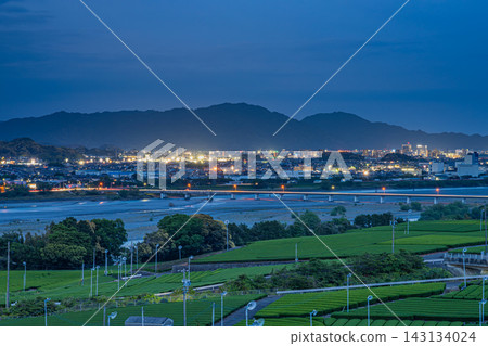 島田市夜景及大井川風光(靜岡縣) 島田市夜景及大井川風光(靜岡縣) 143134024