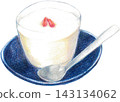 An illustration of almond tofu (hand-drawn style) 143134062
