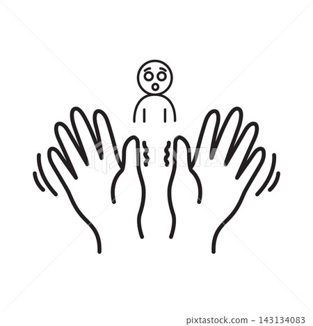 scared, frightened, hand 143134083