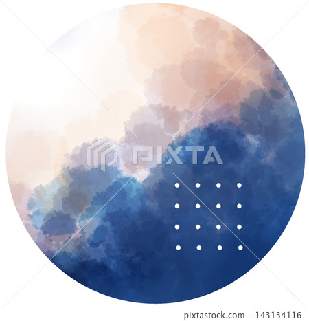 Circles, dots, and watercolor icons Circles, dots, and watercolor icons 143134116