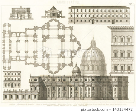 Antique illustrations: European encyclopedia, architecture Antique illustrations: European encyclopedia, architecture 143134472