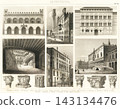 Antique illustrations: European encyclopedia, architecture 143134476