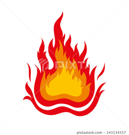 Fire icon on a white background Fire icon on a white background 143134557