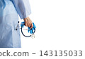 Healthcare Professional with Stethoscope isolated on white background 143135033