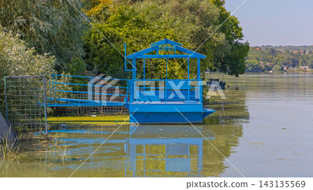 Blue Pontoon Dock Danube Blue Pontoon Dock Danube 143135569