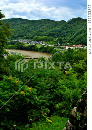 View from Komoro Castle, one of Japan's 100 Famous Castles. View from Komoro Castle, one of Japan's 100 Famous Castles. 143135805