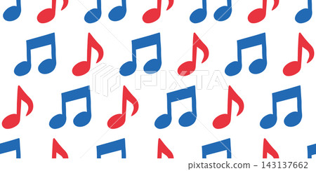 Repeating musical note pattern, music-themed background, vector illustration Repeating musical note pattern, music-themed background, vector illustration 143137662