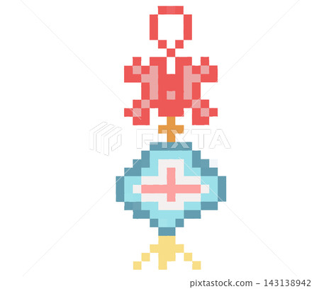 Pixel art fantasy hanging charm accessory magic amulet jewel retro game element sticker print visual graphic clipart artwork design icon element illustration Pixel art fantasy hanging charm accessory magic amulet jewel retro game element sticker print visual graphic clipart artwork design icon element illustration 143138942