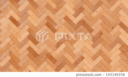 Classic brown wooden herringbone parquet flooring texture pattern. 3D rendering illustration Classic brown wooden herringbone parquet flooring texture pattern. 3D rendering illustration 143140356