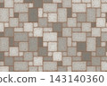 Grey concrete paving stone texture top view for architectural visualization and outdoor flooring design 143140360
