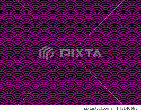 Purple and black seigaiha pattern Purple and black seigaiha pattern 143140665