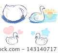 Adult watercolor painting of a swan Adult watercolor painting of a swan 143140717