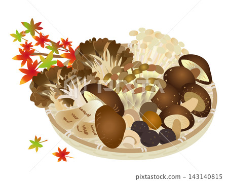 一籃充滿秋天味道的食材,還有很多蘑菇。 一籃充滿秋天味道的食材,還有很多蘑菇。 143140815