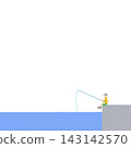 Illustration of a person fishing 143142570