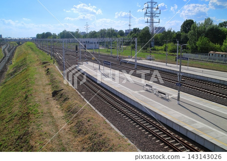 [Poland] [Warsaw] Streetscape of Warsaw: Warsaw Goona Station and city view 143143026
