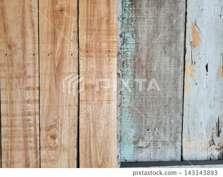 Rustic wooden wall panels with weathered blue paint texture for interior design. Rustic wooden wall panels with weathered blue paint texture for interior design. 143143893