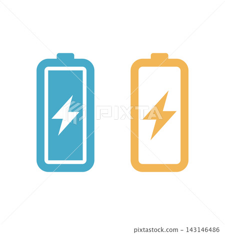 Battery Icon Vector Template Illustration Design Battery Icon Vector Template Illustration Design 143146486