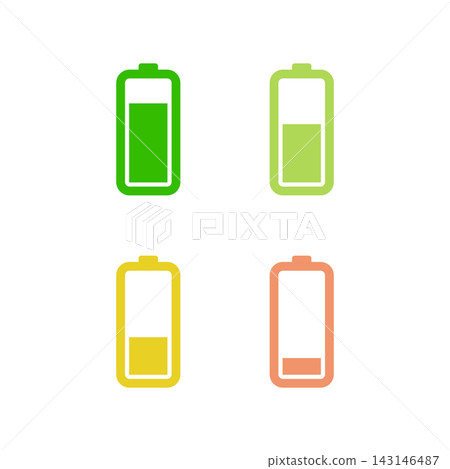 Battery Icon Vector Template Illustration Design Battery Icon Vector Template Illustration Design 143146487