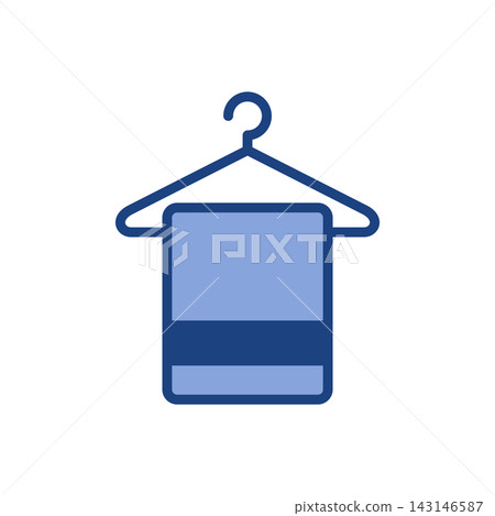 Hanger and Towel Icon Vector Template Hanger and Towel Icon Vector Template 143146587