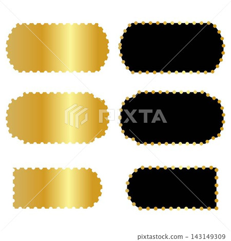 Luxury gold and black geometric badge template vectors isolated Luxury gold and black geometric badge template vectors isolated 143149309