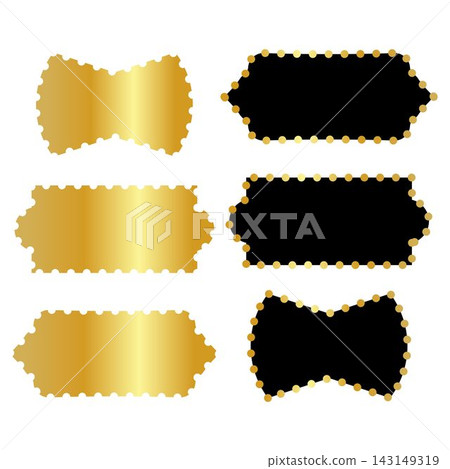 Luxury gold and black geometric badge template vectors isolated Luxury gold and black geometric badge template vectors isolated 143149319