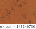Industrial rusty metal surface texture background with weathered orange copper tones and dark aged spots. 143149730