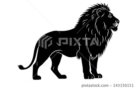 Black Lion Silhouette Animal Icon Black Lion Silhouette Animal Icon 143150151