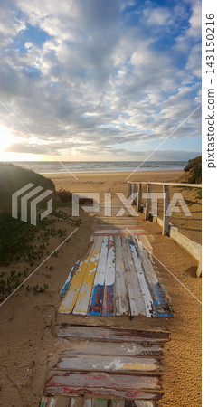 Coastal Wooden Pathway 143150216