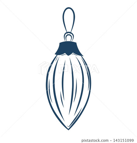 Vector Christmas ornament in line art Vector Christmas ornament in line art 143151099