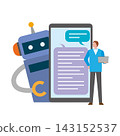 AI agent and man 143152537