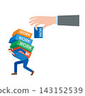 Office workers with heavy workloads 143152539