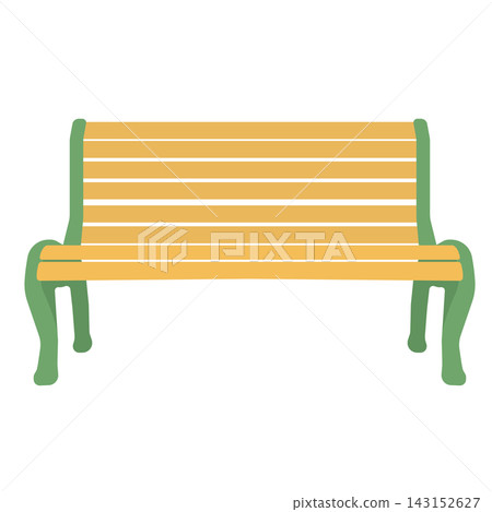 Illustration of a wooden park bench Illustration of a wooden park bench 143152627